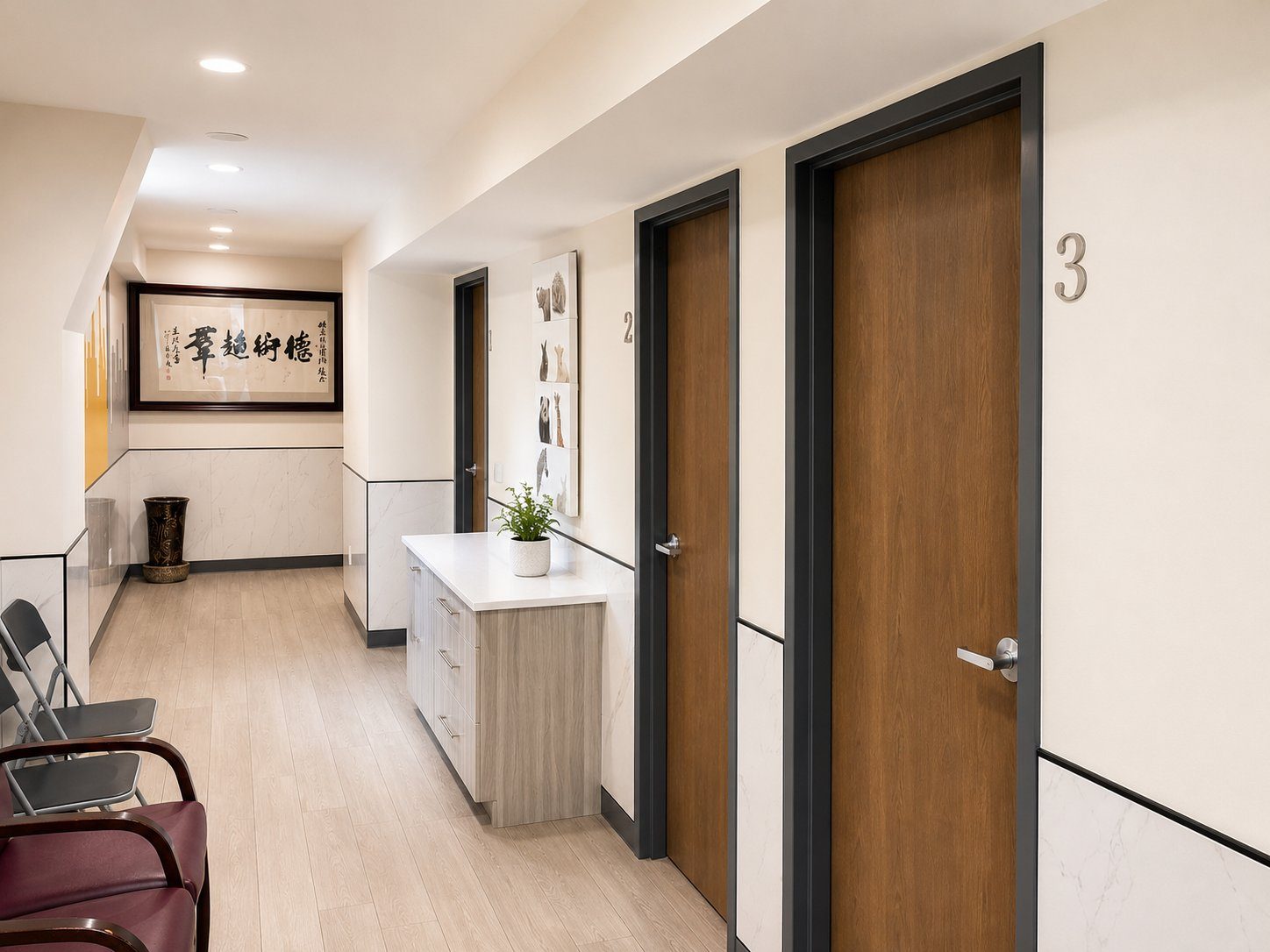 Elmhurst exam-room hallway